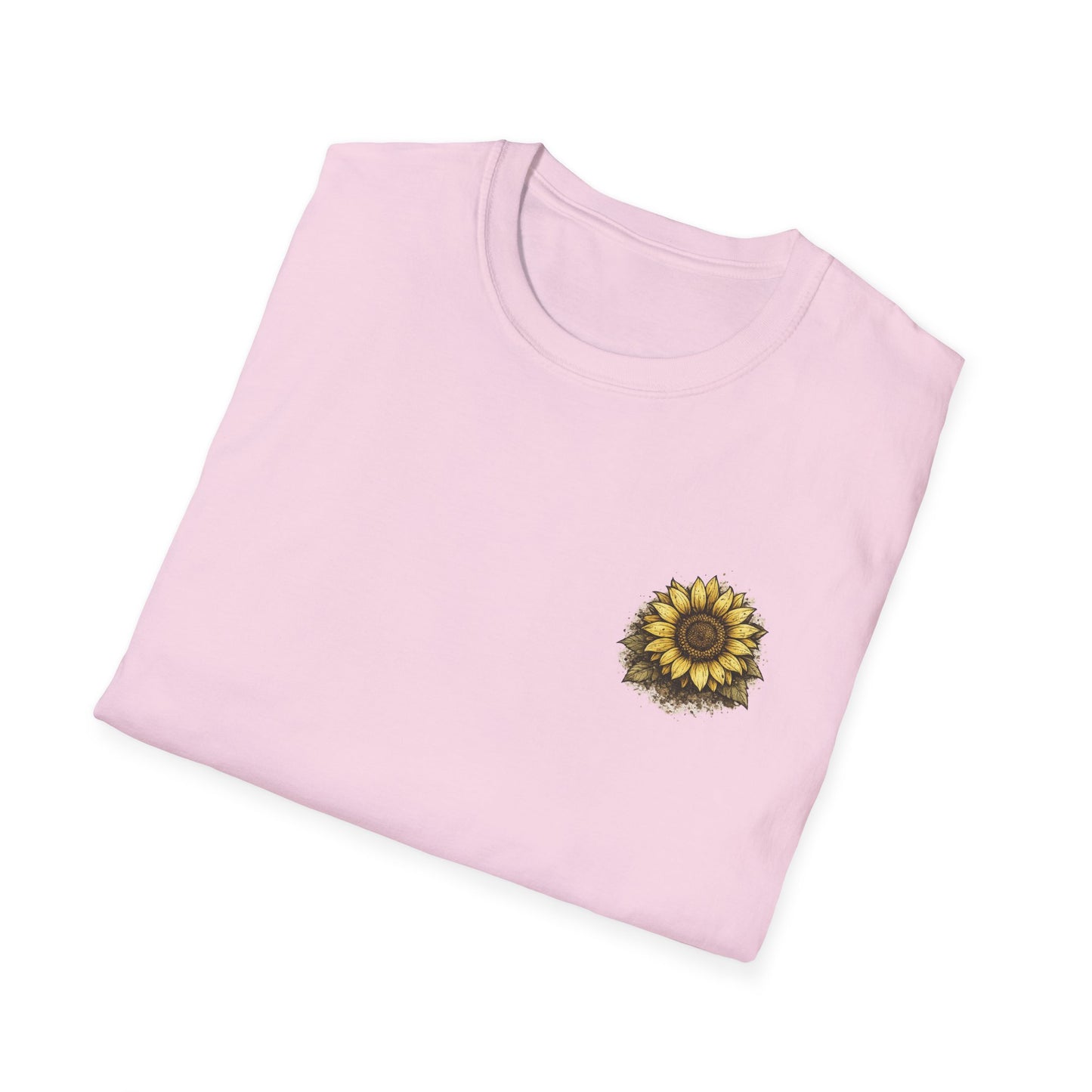 Raised by Dirt Roads Shirt | Country Girl Tee | Back Print with Sunflower Pocket Logo | Southern Lifestyle Shirt