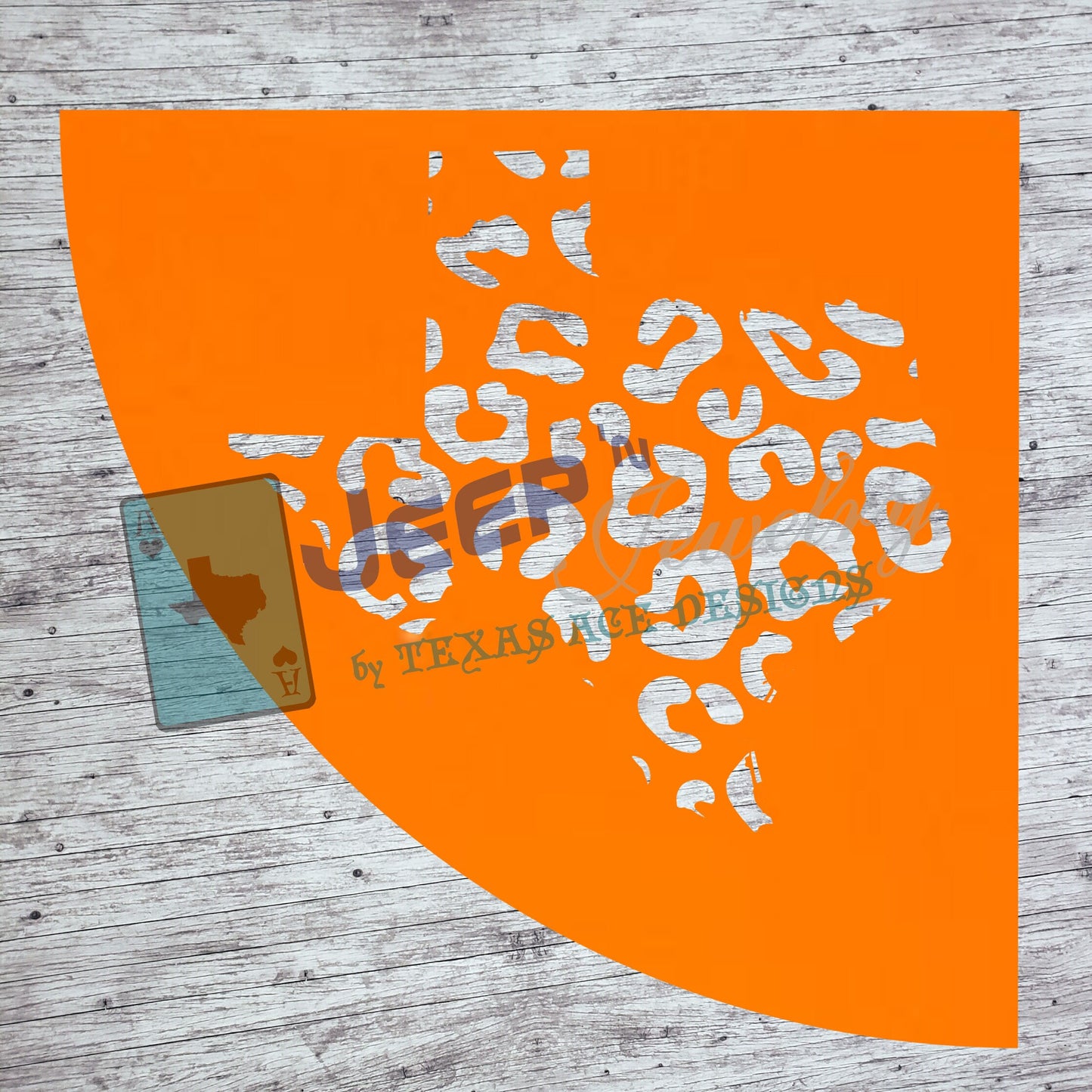 Set of Texas Cheetah Sleeve Stencil