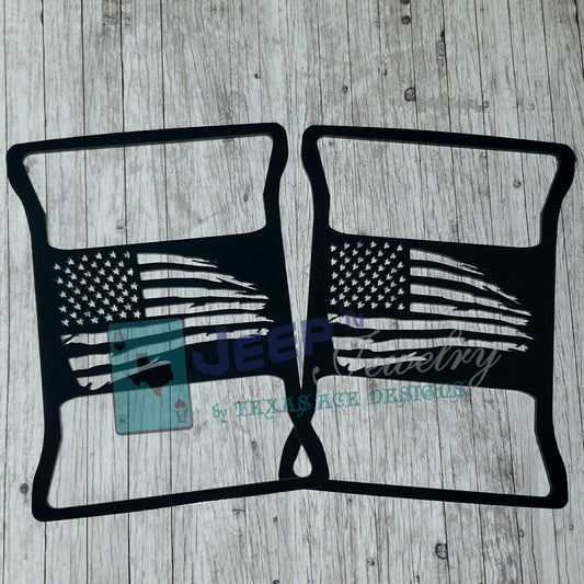 Torn Flag Tail Light Covers, Set