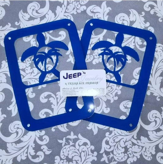 Turtle Palm Tail Light Covers, Set