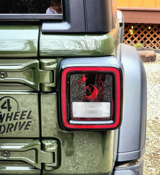 Moon and Stars Tail Light Covers, Set