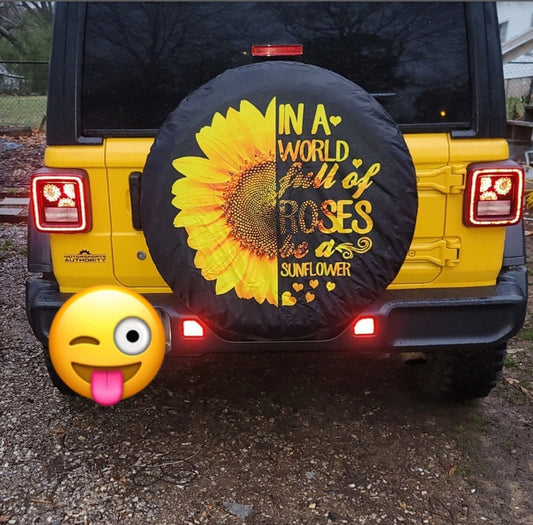 Multi Sunflower Tail Light Covers, Set