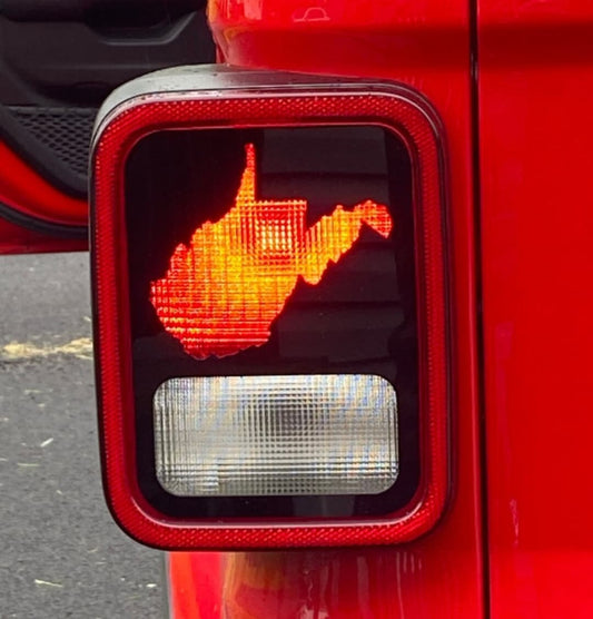 State/Country Silhouette Tail Light Covers, Set