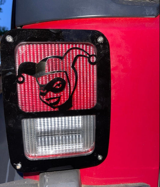 Harley Quinn Comic Tail Light Covers, Set