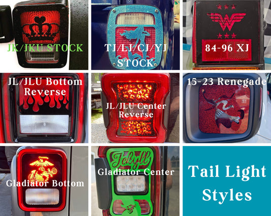 Diamond Tail Light Covers, Set