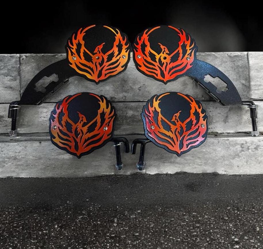 Phoenix Rising Layered, Set of 2 Foot Pegs