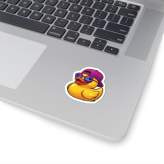 Pink Hat Rubber Duck Stickers - Fun Bright Decor for Laptops, Water Bottles, Holiday Gifts, Summer Vibes
