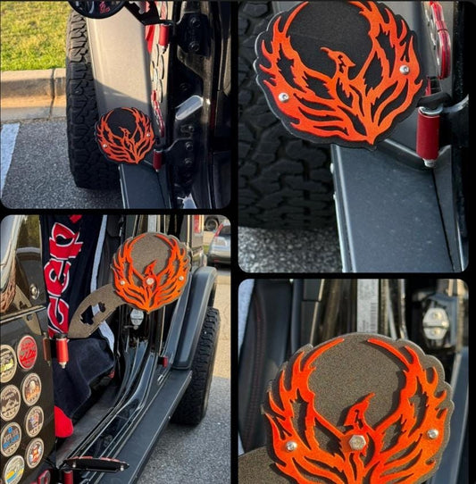 Phoenix Rising Layered, Set of 2 Foot Pegs