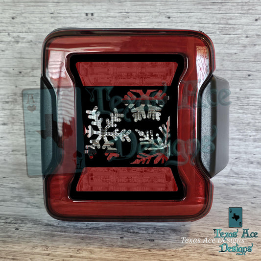 SALE!! Snowflake Tail Light Covers, Set