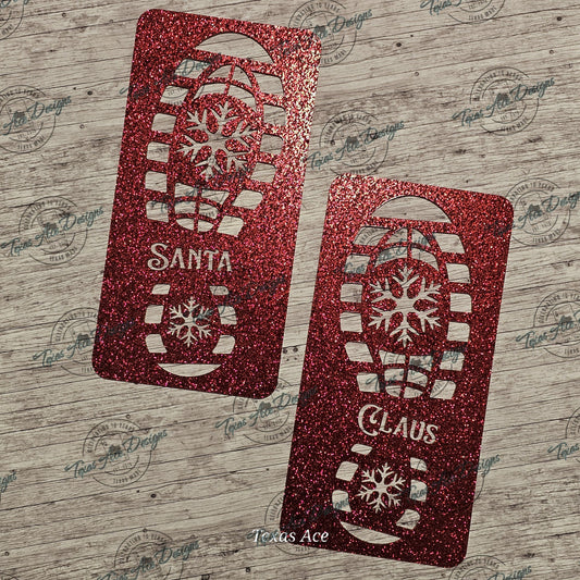 Santa Footprint Stencil, 1 Set