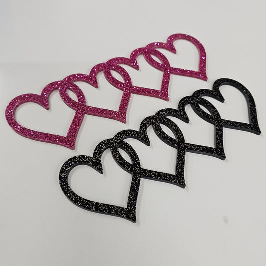Heart Rings Rear Emblem | 55+ Color Options | Custom Audi Rear Badge | Fits Q5 SQ5 A3 A4 A5 A6 A7 Q3 Car Accessory