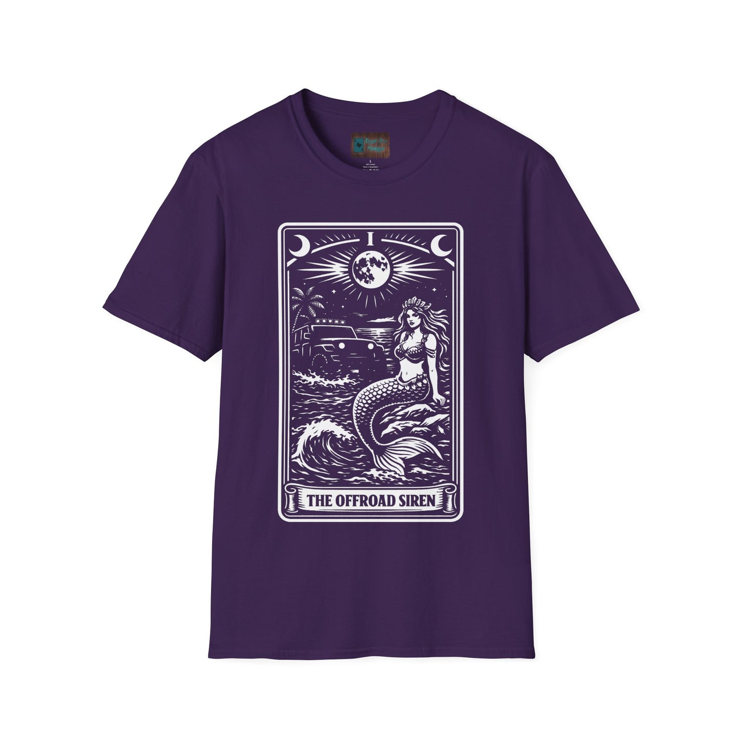 Offroad Siren Tarot Shirt | Women 4x4 Graphic Tee | Beach Offroad Art | Offroad Tarot Series