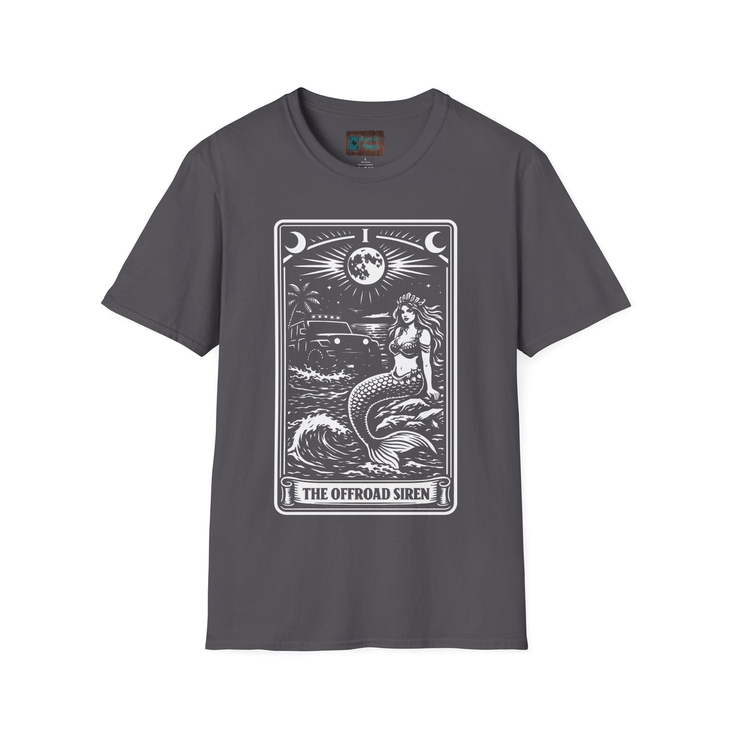 Offroad Siren Tarot Shirt | Women 4x4 Graphic Tee | Beach Offroad Art | Offroad Tarot Series