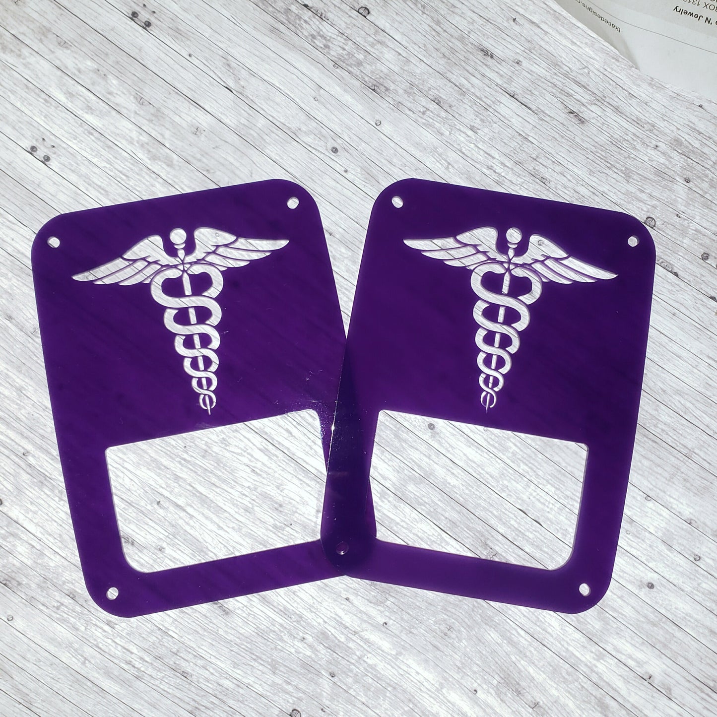 Military/First Responder Themed Tail Light Covers, Set