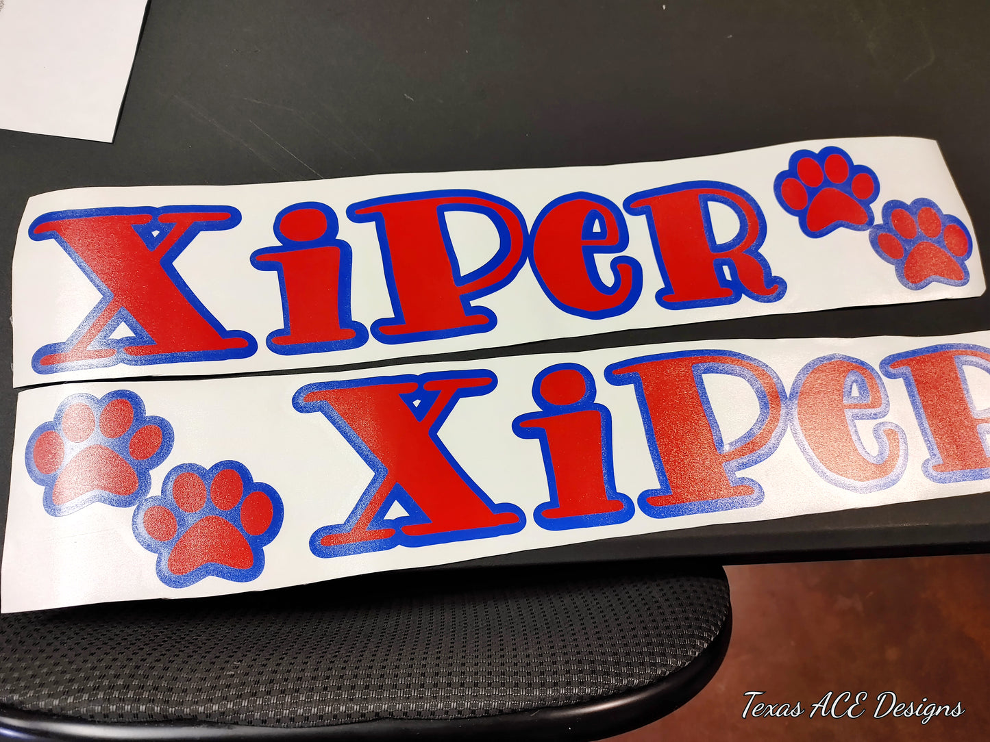 2-Color Hood Name Decals, SET of 2