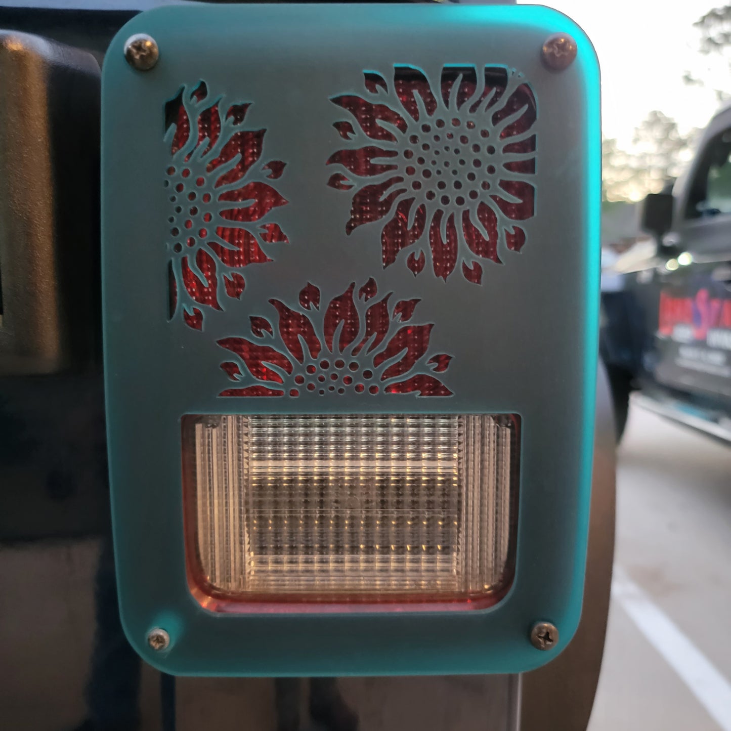 Multi Sunflower Tail Light Covers, Set