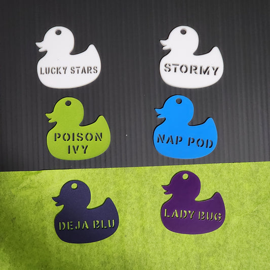 Custom Acrylic Duck Keyrings – Assorted Colors (12-Pack)