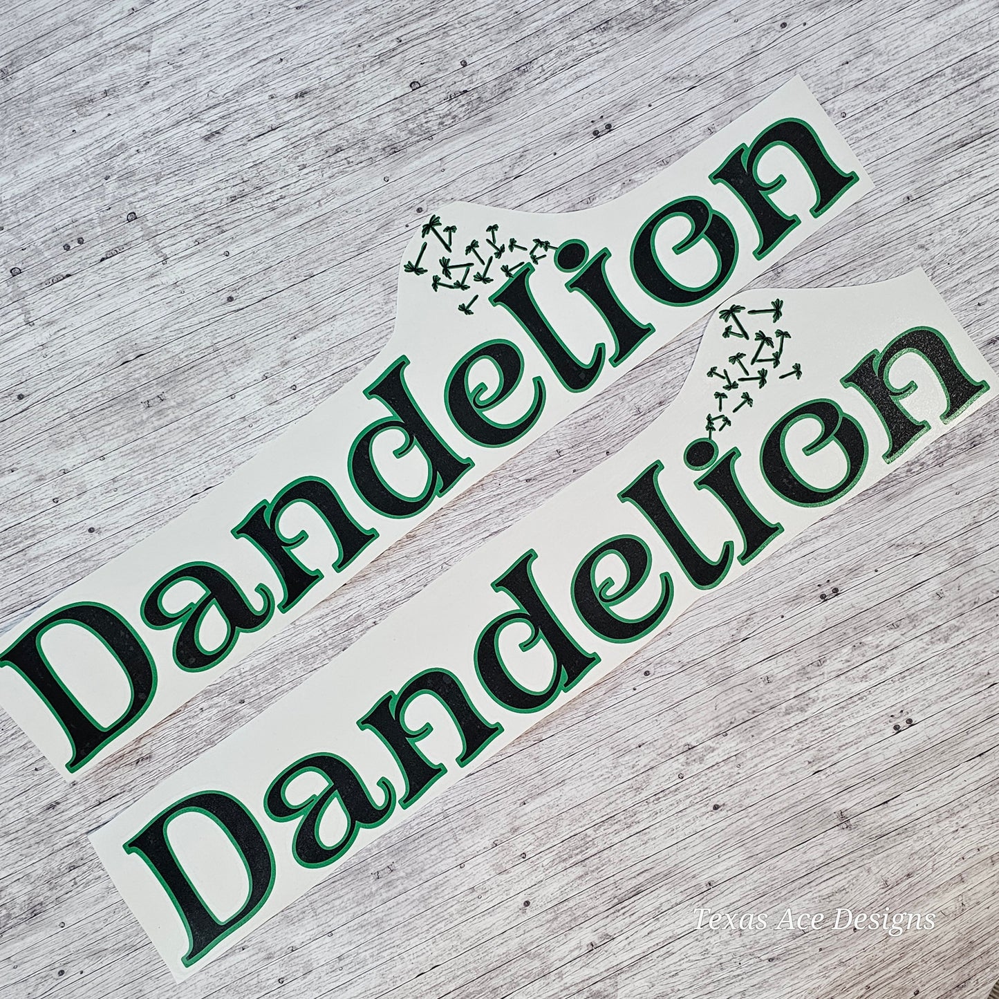 2-Color Hood Name Decals, SET of 2