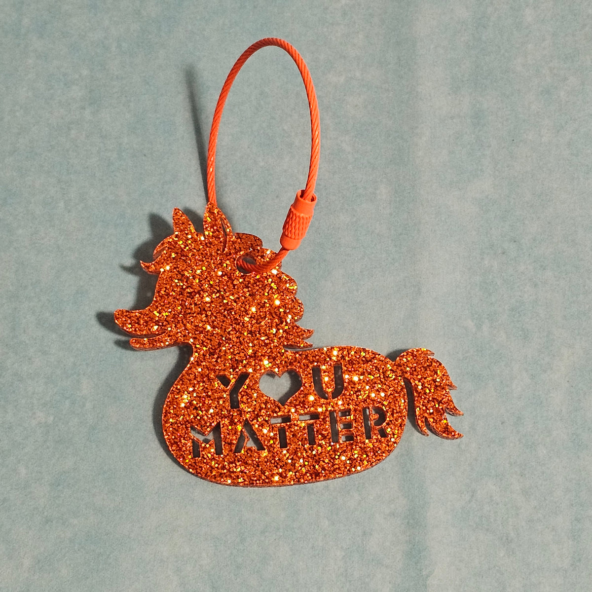 Personalized Bronco Ducky Keyring