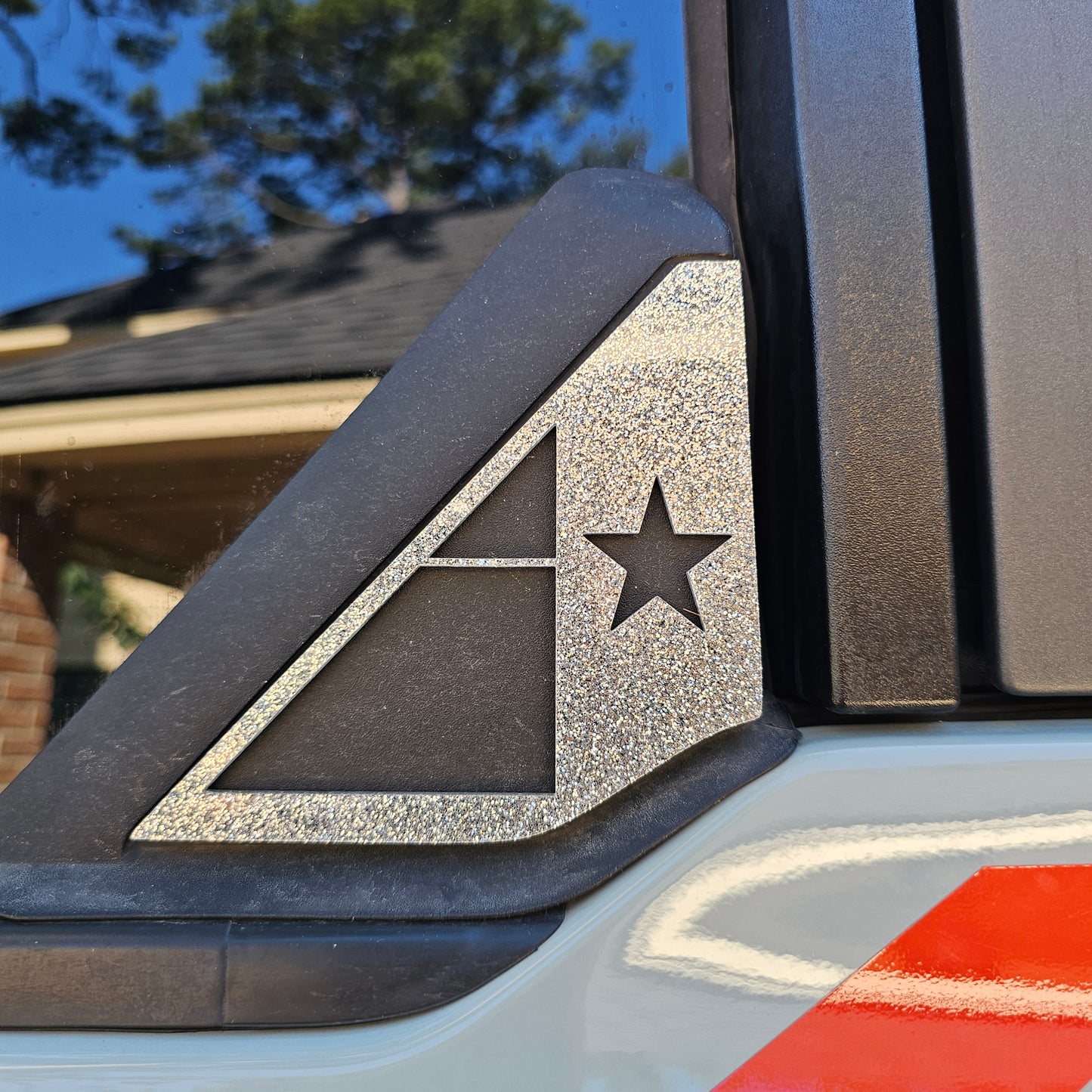 Trail Triangles™ — Custom Acrylic Rear Door Accents fits Most 2021+ Ford Bronco
