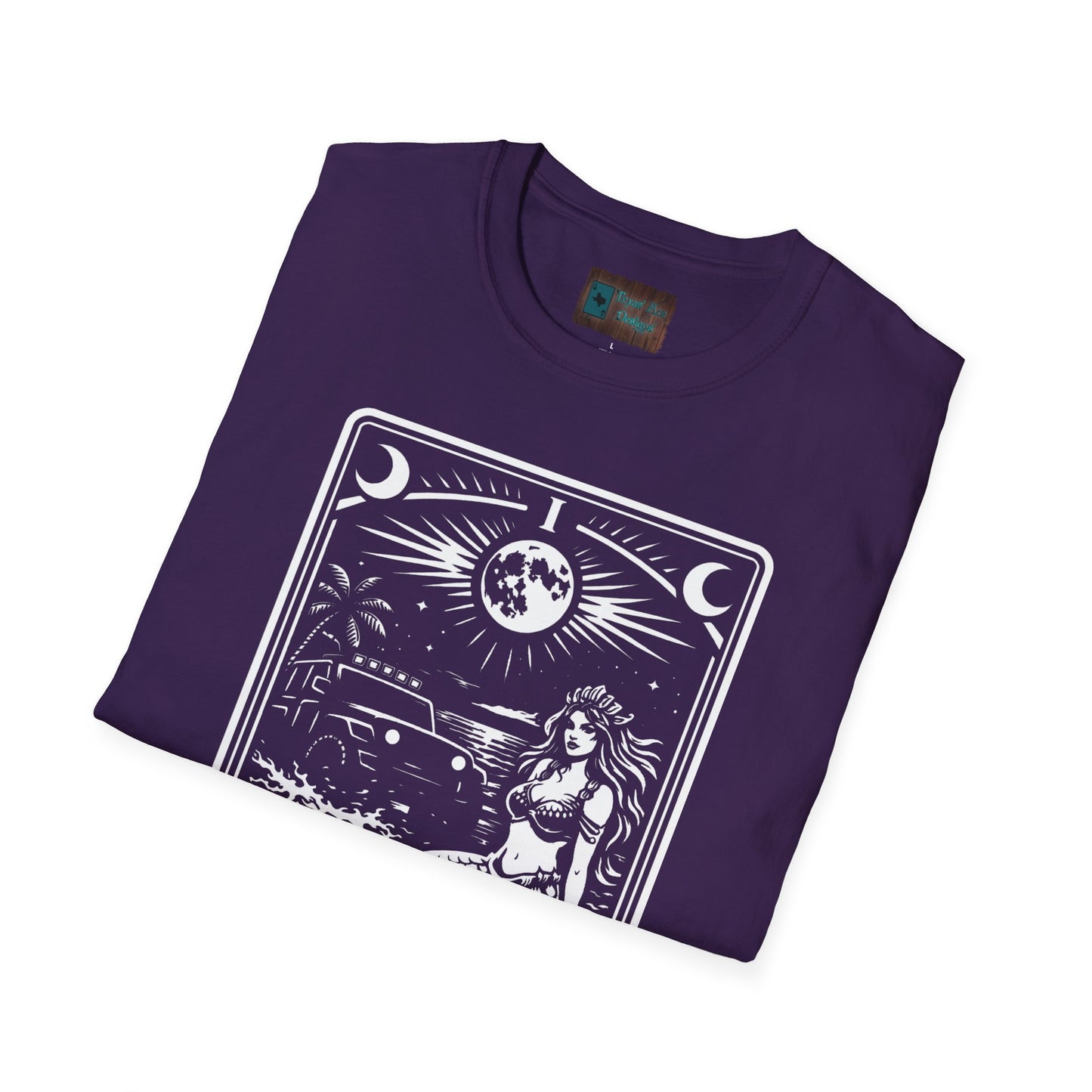 Offroad Siren Tarot Shirt | Women 4x4 Graphic Tee | Beach Offroad Art | Offroad Tarot Series