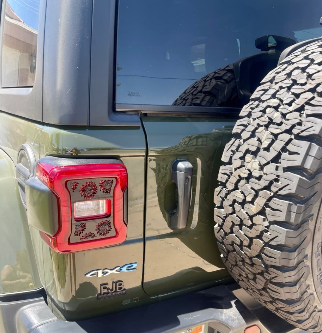 Multi Sunflower Tail Light Covers, Set