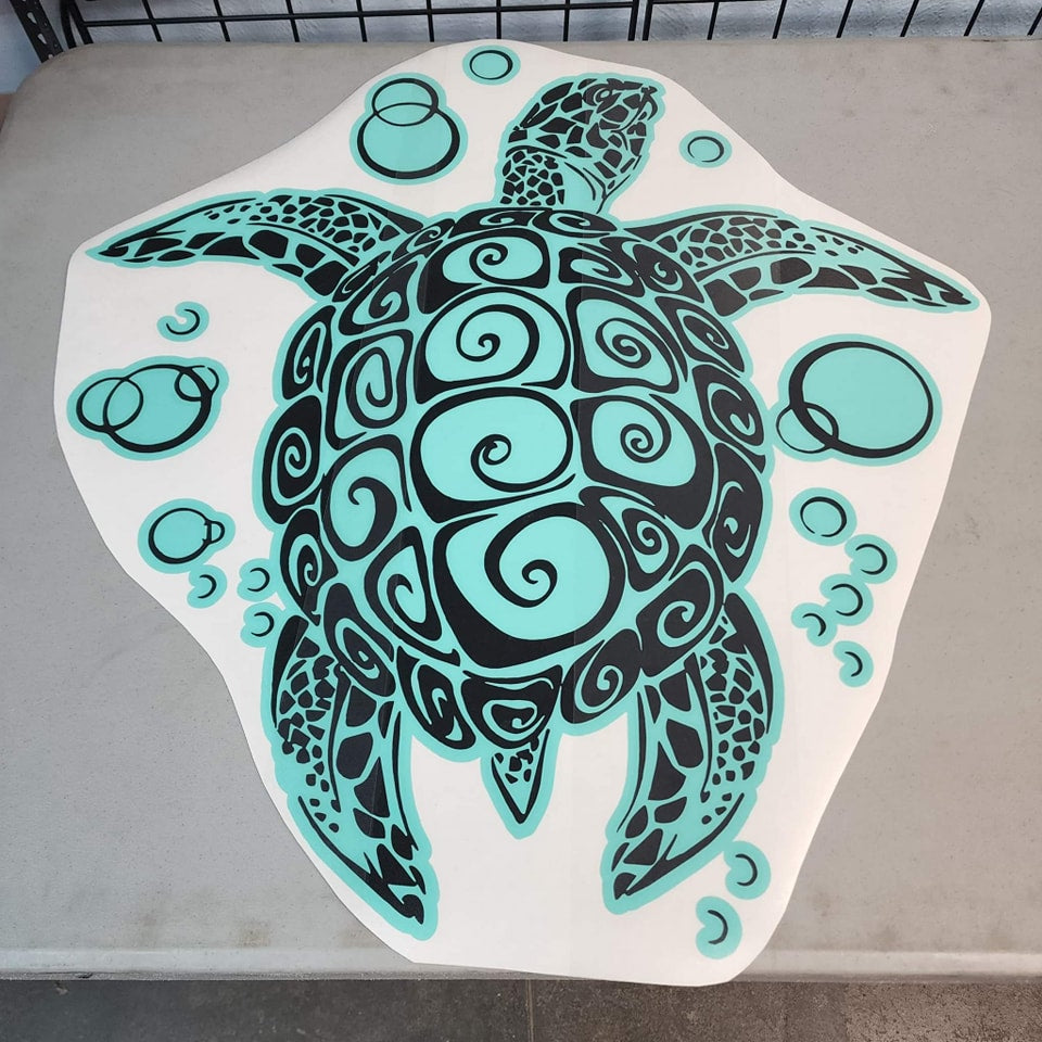 2-Color Sea Turtle Decal, Free US Shipping!