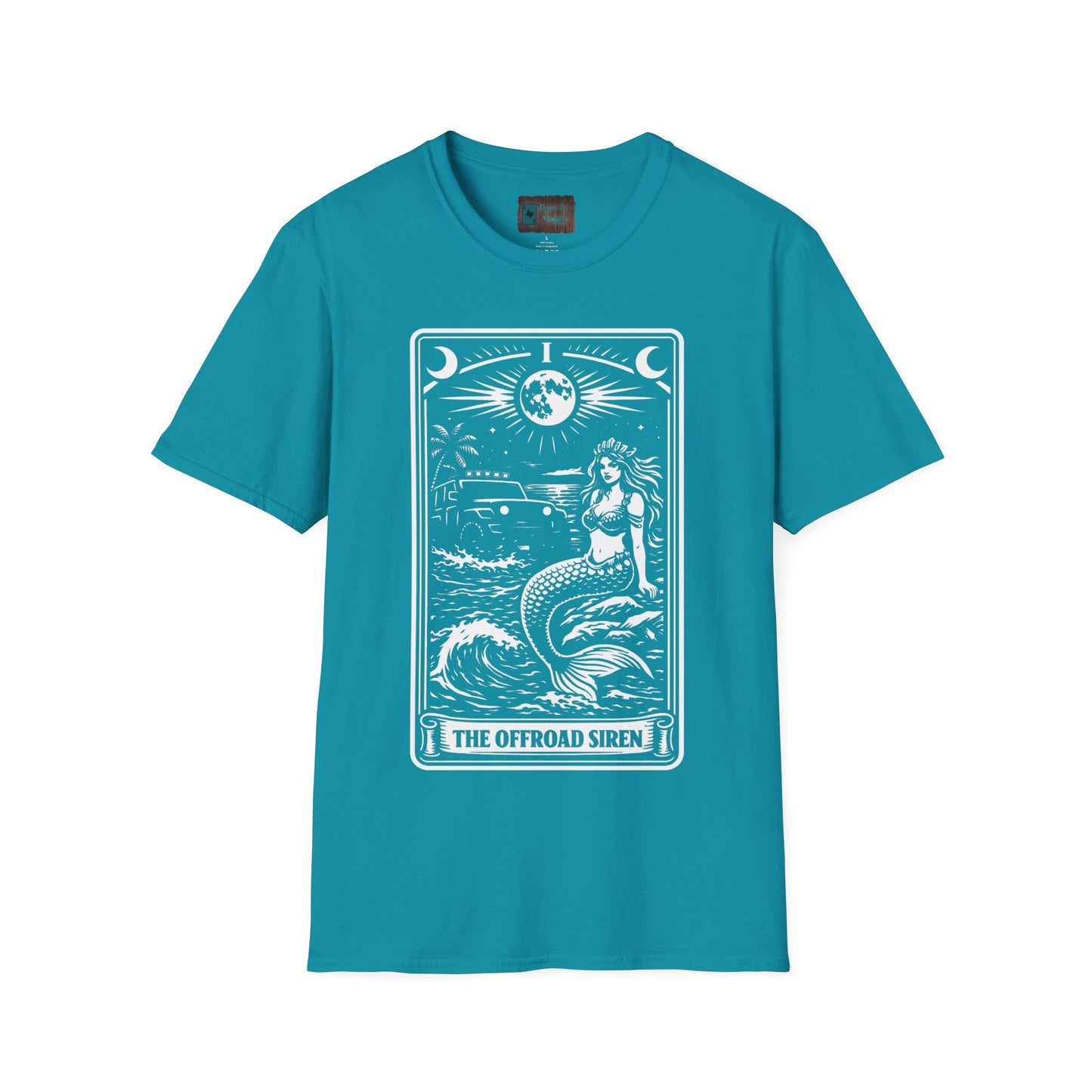 Offroad Siren Tarot Shirt | Women 4x4 Graphic Tee | Beach Offroad Art | Offroad Tarot Series