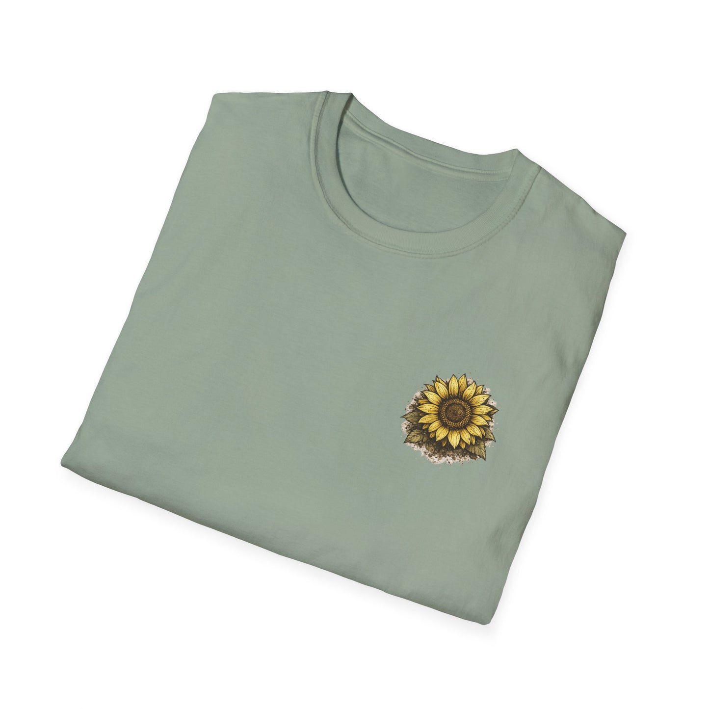 Raised by Dirt Roads Shirt | Country Girl Tee | Back Print with Sunflower Pocket Logo | Southern Lifestyle Shirt