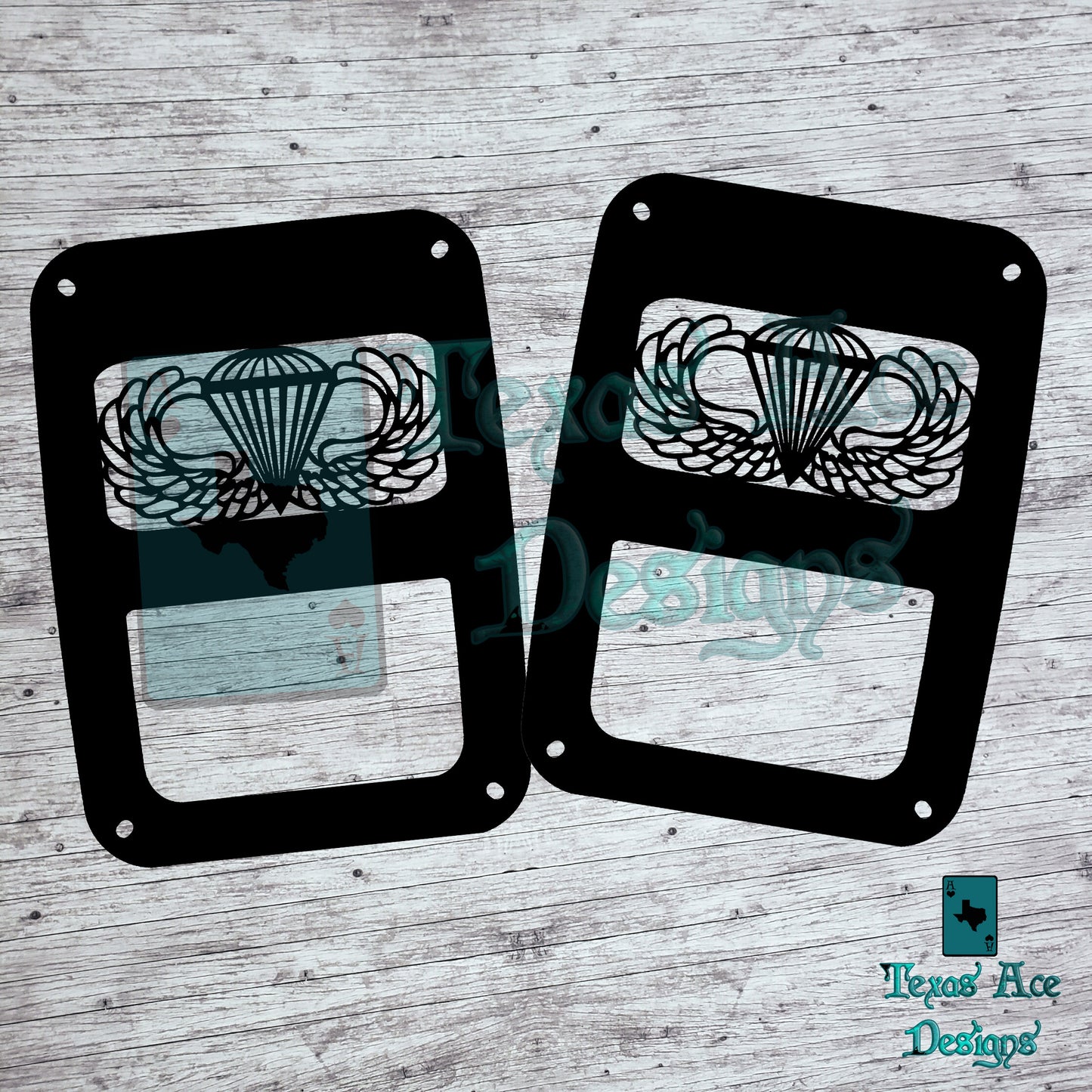 Military/First Responder Themed Tail Light Covers, Set