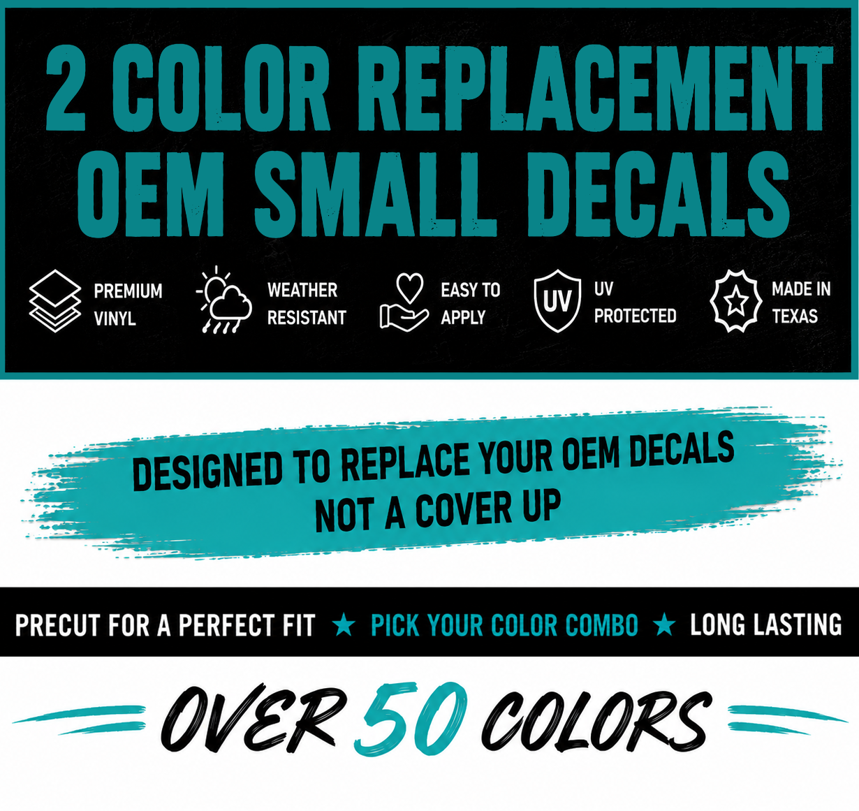 2-Color Replacement OEM Decal Set, FREE SHIPPING!