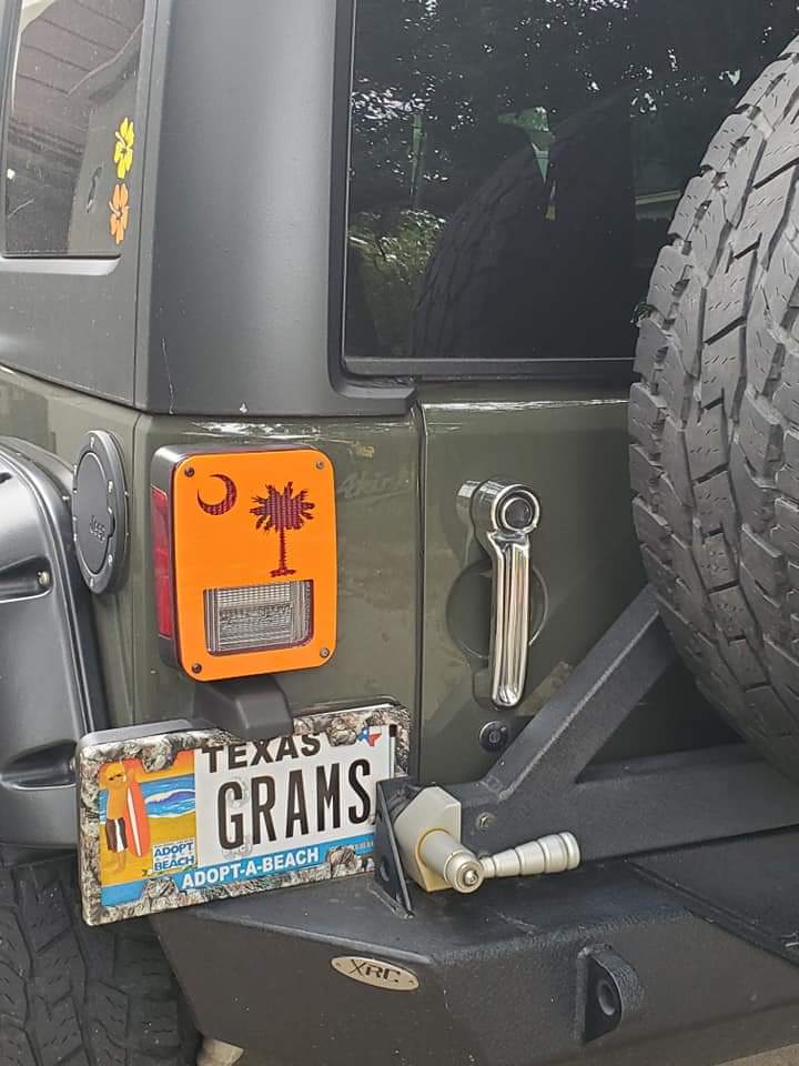 State/Country Silhouette Tail Light Covers, Set