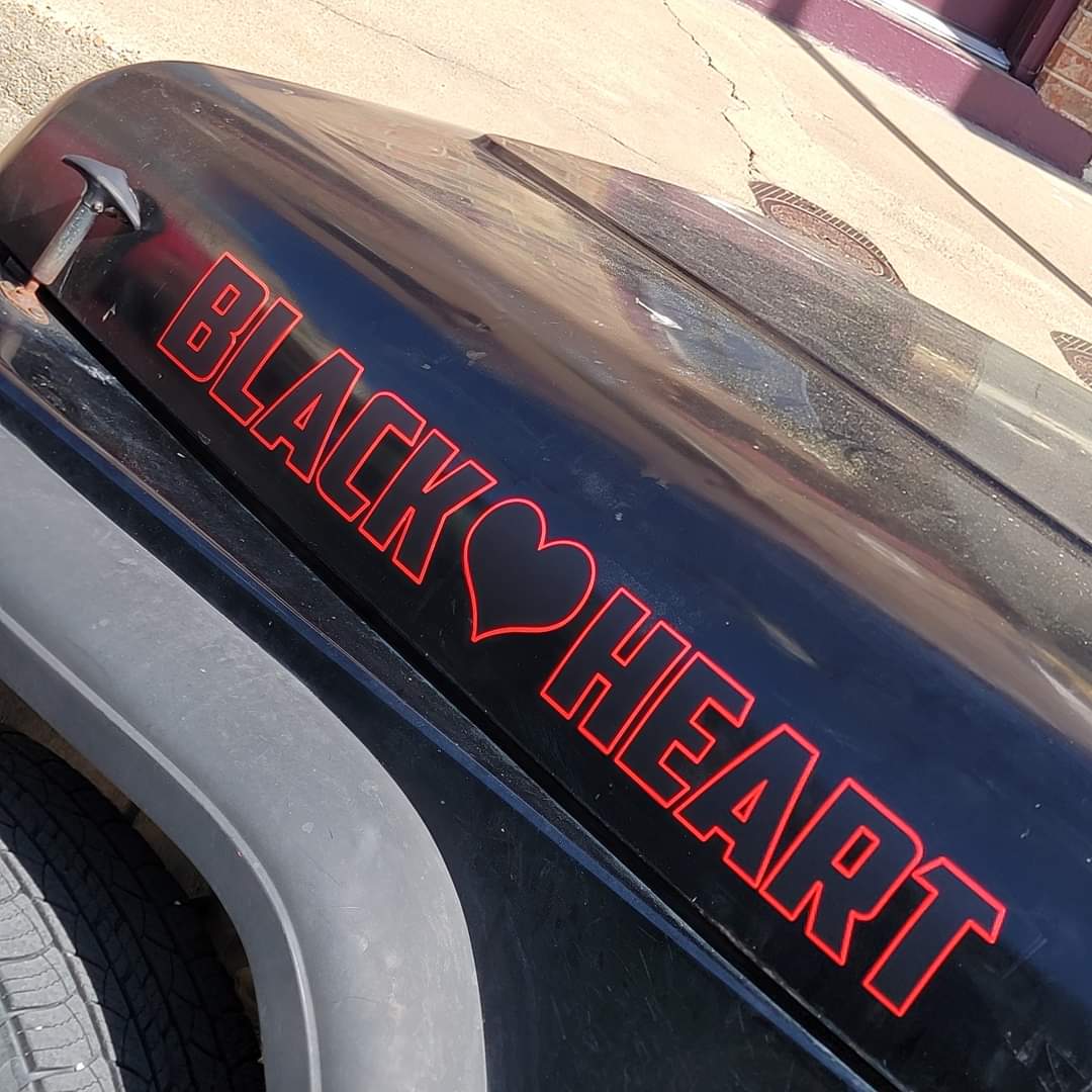 2-Color Hood Name Decals, SET of 2