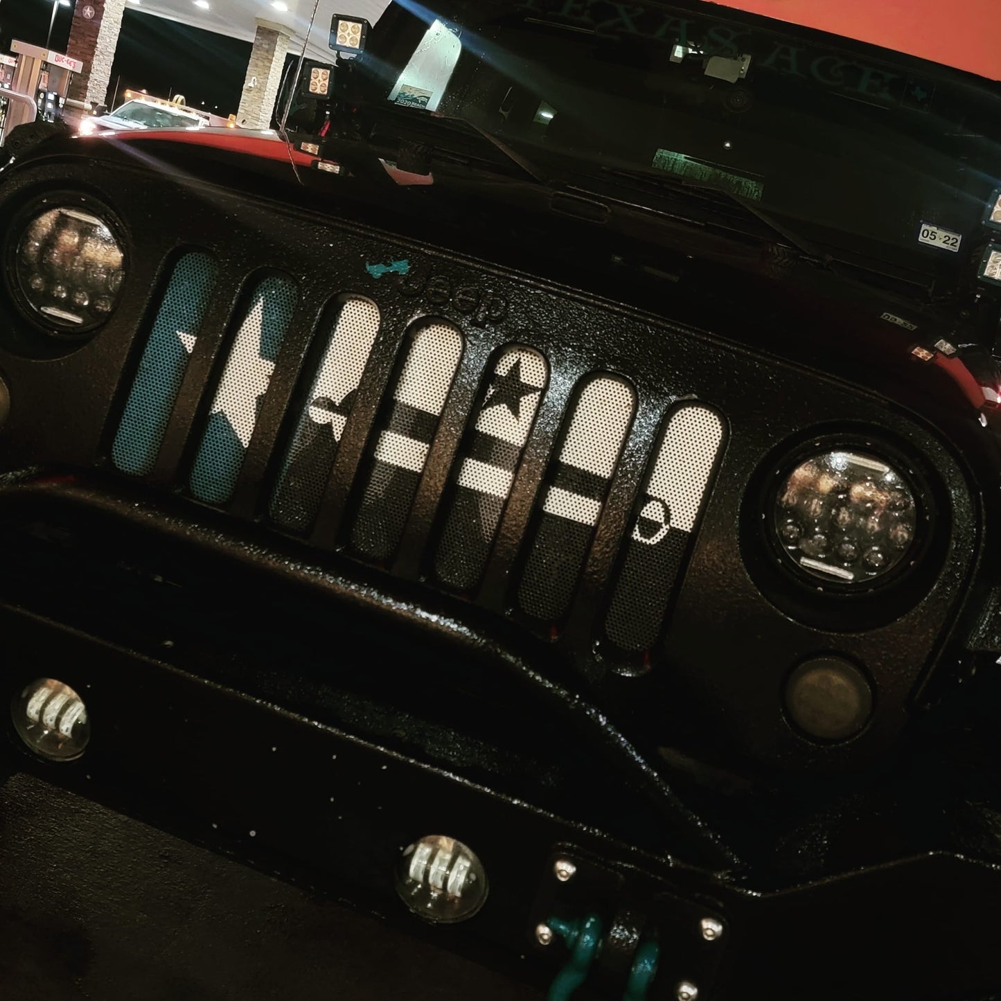 Texas/Gonzales Flag Grille Insert, Exclusive