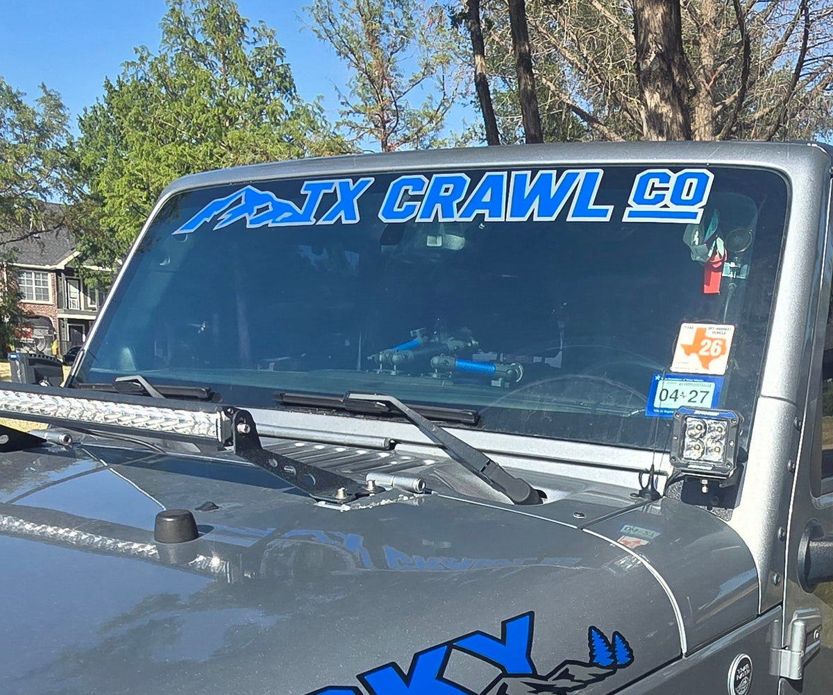 Tx Crawl Co 2-Color Windshield Banner Decal