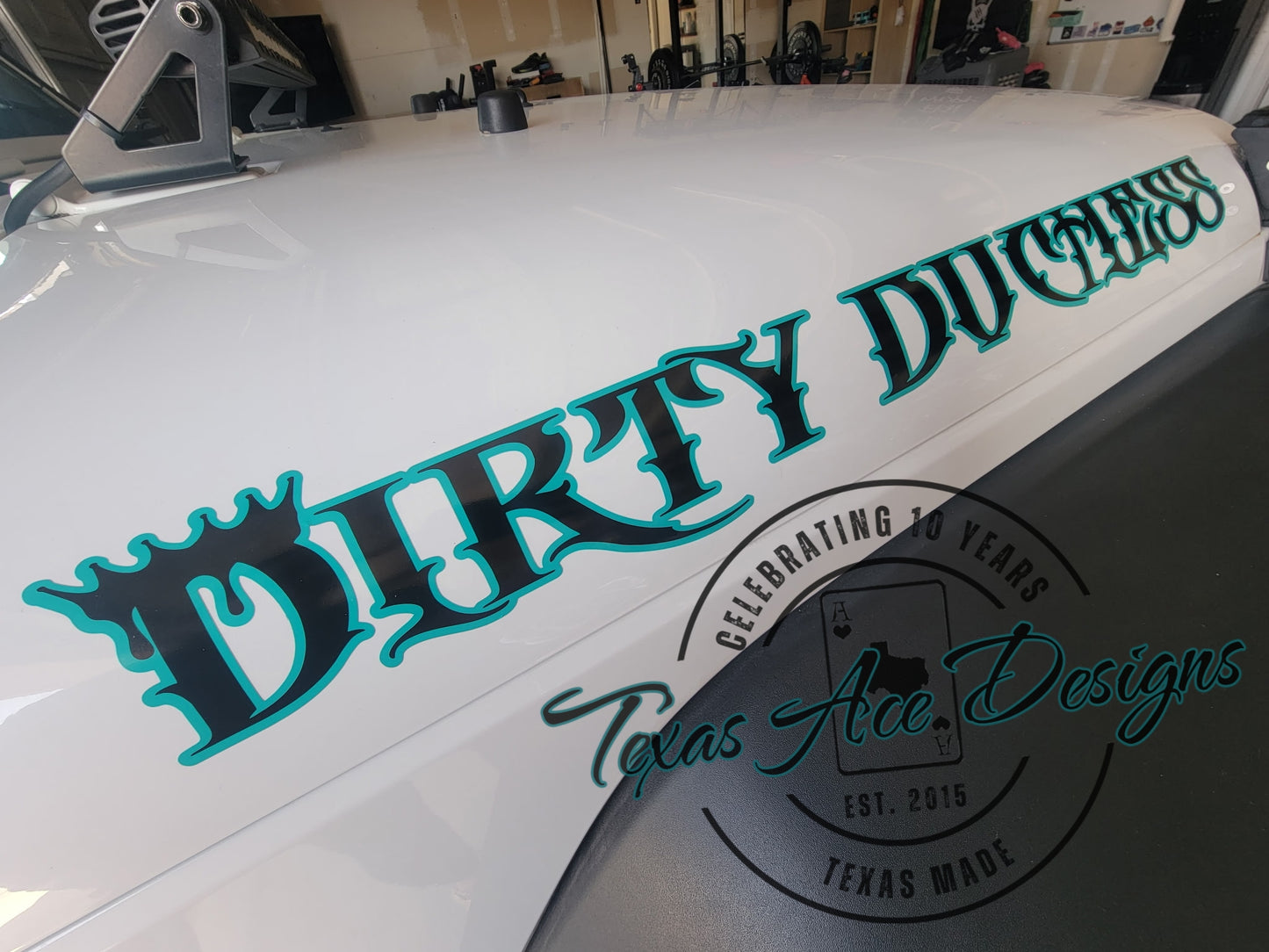 2-Color Hood Name Decals, SET of 2