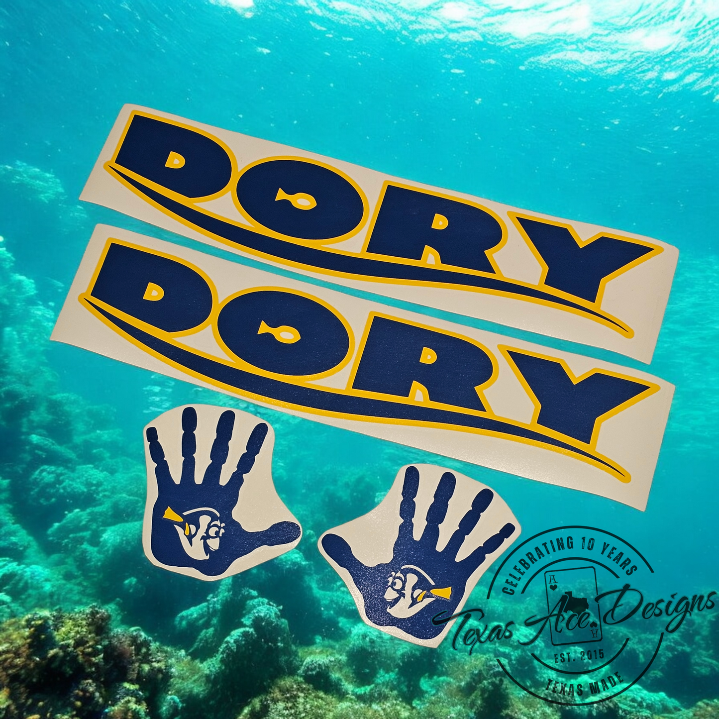 2-Color Hood Name Decals, SET of 2