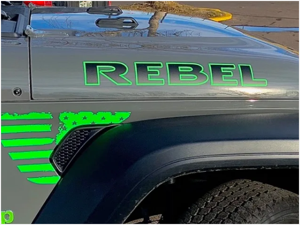 2-Color Hood Name Decals, SET of 2