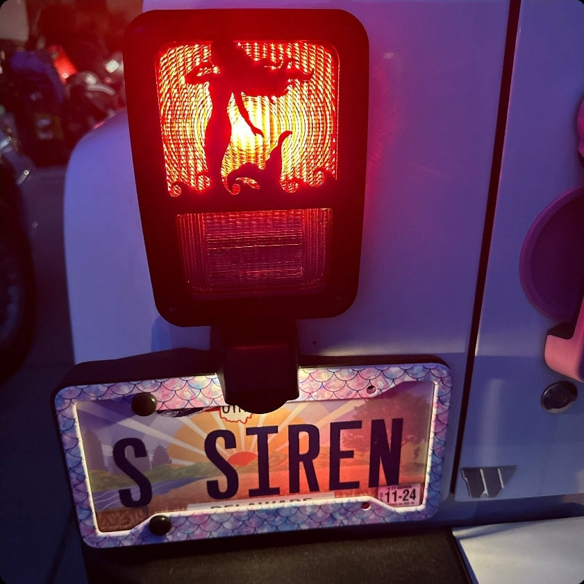 Mermaid Wave Tail Light Covers, Set