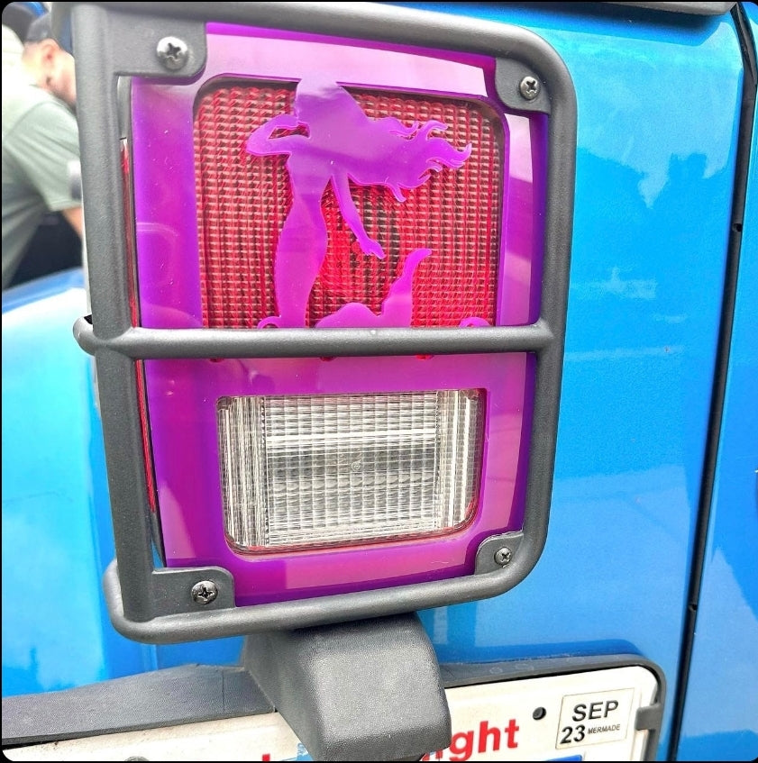 Mermaid Wave Tail Light Covers, Set