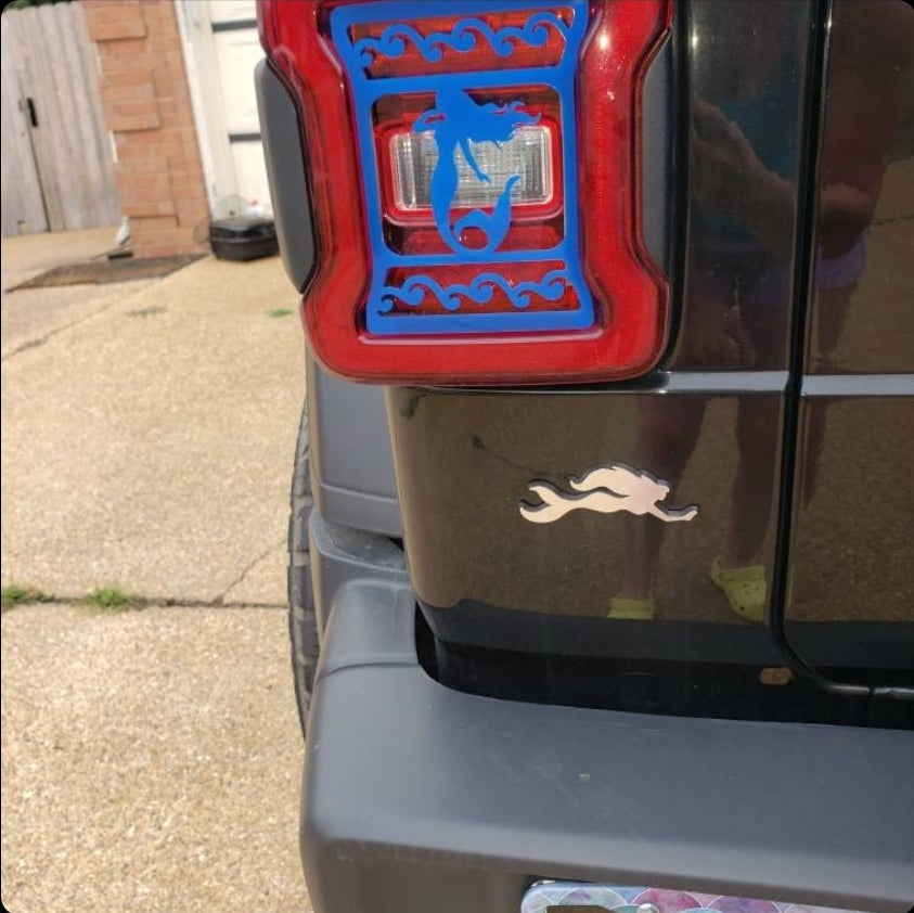 Mermaid Wave Tail Light Covers, Set
