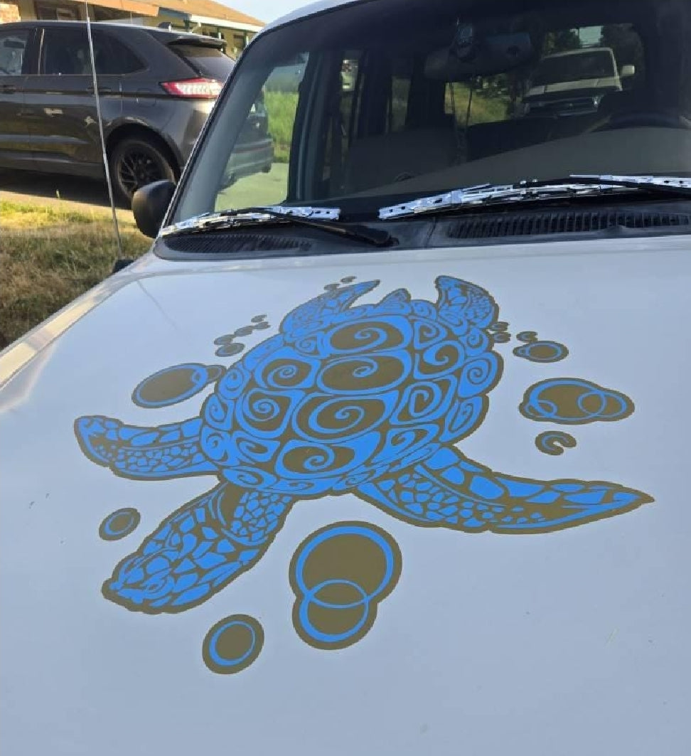2-Color Sea Turtle Decal, Free US Shipping!