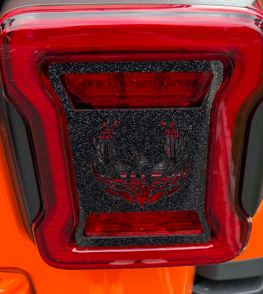 Phoenix Tail Light Covers Set | Firebird Tail Light Covers | Rising Flame Design