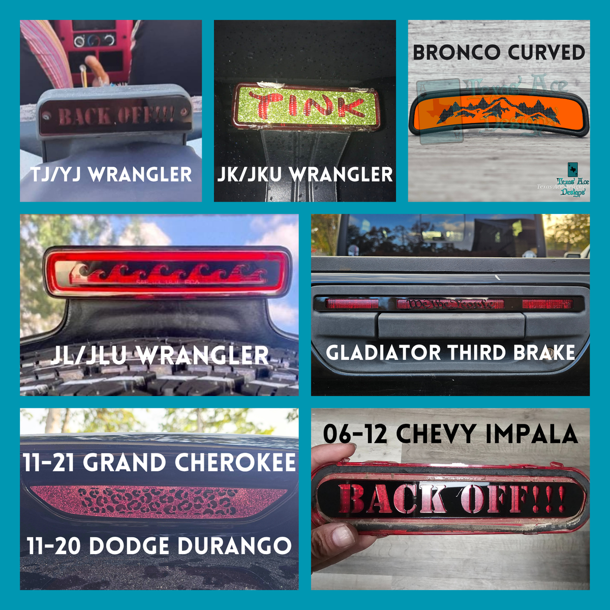 Palm Tree Third Brake Light Cover