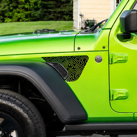 Single Color JL Fender Vent Decal, Set of 2