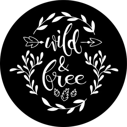 Wild and Free Floral Spare Tire Cover, Any Color