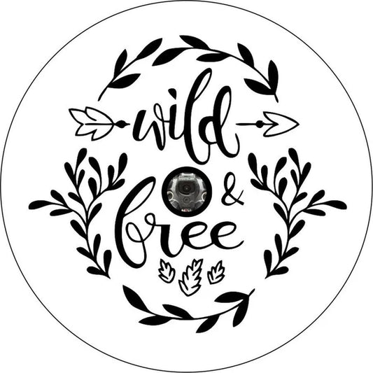 Wild and Free Floral Spare Tire Cover, Any Color