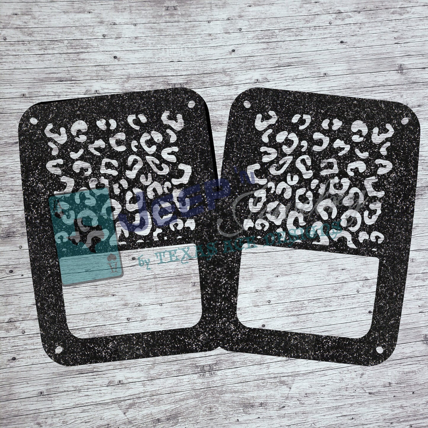 Cheetah Tail Light Covers, Set