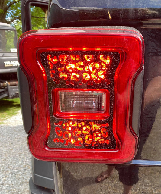 Cheetah Tail Light Covers, Set