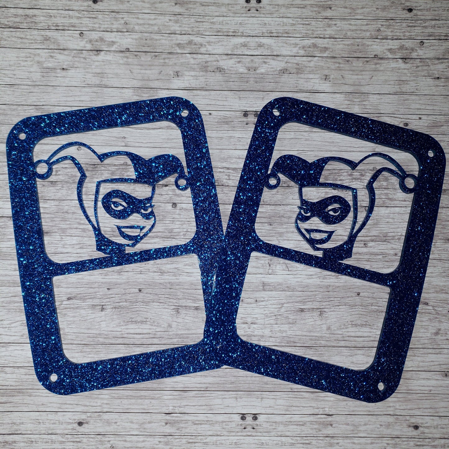 Harley Quinn Comic Tail Light Covers, Set